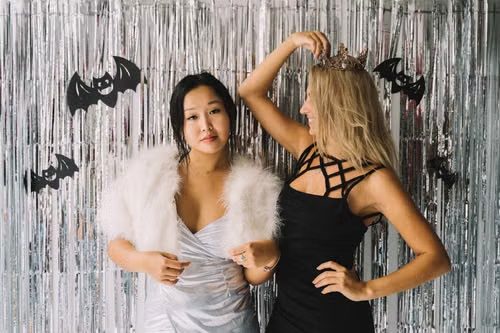 Friends at a costume party